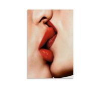 Desire Woman Lesbian Lips Hot Kiss Beautiful Lips Art Poster arte vintage arte da parete, decorazione estetica, soggiorno, camera dei bambini, dormitorio, bar, bagno, adatto per camera da letto