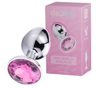 Desirel Pink Jewel S - plug anale (argento-rosa)