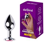 Desirel Pink Jewel S - plug anale - piccolo gioiello - argento/rosa