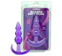 Desirel - plug anale a sfere - silicone viola