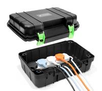 Desiretech Scatola elettrica per esterni resistente alle intemperie - IP54, alimentatore resistente per attrezzi da giardino, fai da te e illuminazione esterna