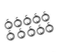 Desiumite 10 molle di torsione per maniglia della porta, 2,5 giri, in acciaio inox, colore nero, set di molle di ricambio per riparazione di maniglie interne, adatte per sinistra o destra