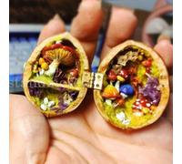 Desiumite 20 mini cerniere per porte, 10 x 8 mm, in metallo con viti, placcate in ottone, per armadi, scatole di riparazione 1 sopra 12, per casa delle bambole, gioielli, mobili, mobili e armadietti