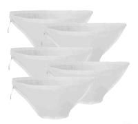 Desiumite 5 sacchetti di stoffa per formaggio e latte di soia, riutilizzabili, a rete fine, per cucinare, cuocere, spremere, succhi e latte a base vegetale (41 x 15 x 16,5 cm)