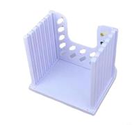 Desiumite Affettatrice regolabile per pane fatto in casa, guida di taglio con regolazione uniforme dello spessore della fetta, vassoio pieghevole per tagliare il pane da cucina, 6,3 x 5,9 x