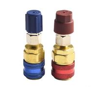 Desiumite Auto Condizionatore D'aria R134A Rapido Connettore Estensione Adattatore Set Ad Alta e Bassa Pressione Laterale Condizionatore D'aria Manometro Collettore Connettore