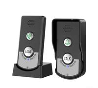 Desiumite Campanello video wireless a lunga distanza, sistema di conversazione bidirezionale, portata di trasmissione 1000 m, batteria ricaricabile, impermeabile IP65 (nero)