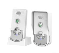 Desiumite Campanello video wireless a lunga distanza, sistema di conversazione bidirezionale, portata di trasmissione 1000 m, batteria ricaricabile, impermeabile IP65 (bianco)