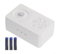 Desiumite Campanello wireless con sensore di movimento e registrazione vocale per casa o lavoro, angolo di visione di 120 gradi, rilevamento PIR a infrarossi, volume regolabile, (tipo di batteria)