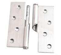 Desiumite Cerniere in acciaio inox per porte interne, opzioni 52 x 75 mm e 79 x 100 mm, mano sinistra e destra, accessori per porta del bagno compatibili con (4 pollici ascensore destro)