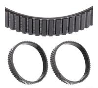 Desiumite Confezione da 2 cinghie di trasmissione in gomma da 9,6 mm per pialla elettrica 1900B 225007-7 N1923B FP0800 KP0810C KP0810 BKP180 - Circonferenza 238 mm, spessore 3,2 mm, nero