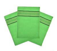 Desiumite Confezione da 3 asciugamani esfolianti per il corpo, stile coreano, in fibra vegetale, con design italiano, panno massaggiante per la cura della pelle, 14 x 15 cm, verde