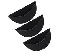 Desiumite Confezione da 3 fodere semicircolari in feltro per cesti per piante da appendere alla parete, scatole, supporti in filo metallico | 30,5 cm, 35,6 cm, 40,6 cm, in tessuto nero con umidità