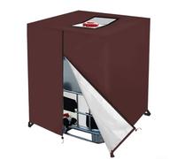 Desiumite Copertura in tessuto Oxford 420D per contenitore IBC, con protezione UV e resistenza agli agenti atmosferici, chiusura sicura con coulisse, adatta per secchi da tonnellate all'aperto (caffè)