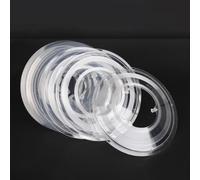 Desiumite Copertura trasparente in ABS per mountain bike, protezione raggi per bici, disco di protezione del volano con foro da 55 mm, compatibile con cassette max 135 mm, modello (6 pezzi)