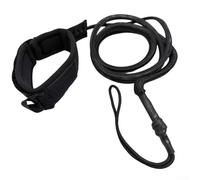 Desiumite Corda elastica regolabile per paddleboard e tavole da surf, guinzaglio di sicurezza alla caviglia da 218 cm con struttura in nylon di lunga durata, attacco ad anello sicuro, (nero)