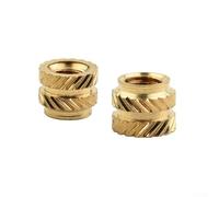 Desiumite Dadi filettati in ottone per inserti filettati interni zigrinati autobloccanti per hardware, set termico per PLA per PETG ABS, confezione da 100 pezzi (4 x 5)