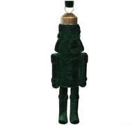 Desiumite Decorazione per albero di Natale, 10 x 4 x 2 cm, in plastica e flanella, da appendere, stile fai da te, per interni o vetrine, colore rosso vino (verde ardesia)