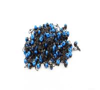Desiumite Feeder Bead Link Swivels Quick Change Float Space Beans per Carp Match Pole Fishing, 23 mm Plastica e Rame Line to Hook Connettore con fibbia di sicurezza, blu (8# (10 pezzi/confezione)