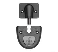 Desiumite Fermaporta antivento a ventosa per bagno, invisibile, anti-collisione, fermaporta meccanico silenzioso non magnetico con materiale ABS, per una facile installazione (nero)