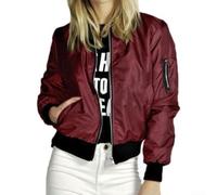 Desiumite Giacca Windbreaker Donna Poliestere Antivento Stand Collar | Design per slim fit, tessuto leggero, protezione per vento, ideale primavera , colore solido