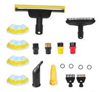 Desiumite Kit di accessori per pulitore a vapore per modelli Karcher SC1 SC2 SC3 SC4 SC5 con copri ugelli in microfibra, spazzole rotonde in nylon e rame, spazzole piatte e O-ring