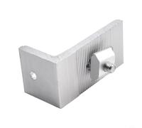 Desiumite Kit di montaggio per pannello solare sul tetto del tetto in alluminio con staffa a L regolabile in altezza per montaggio su tetto in ferro inclinato, hardware resistente alle intemperie (1