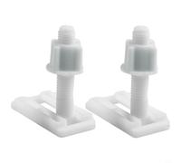 Desiumite Kit di riparazione per cerniere per sedile WC bianco, con bulloni, viti, rondelle e piastre scorrevoli, set di fissaggio completo per sedili WC standard, compatibile con la maggior parte (B)