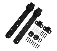 Desiumite Kit hardware per porta scorrevole per porte di armadi, set binario in acciaio al carbonio da 45,4 kg, tra cui pulegge, ganci, viti, terminali e conduttori di terra