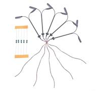 Desiumite Luce modello 1:160 con lampada stradale a LED per ferrovie in scala N, confezione da 5, 3 V DC/AC, include resistori per 12-16 V, tubo in acciaio