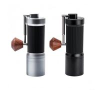 Desiumite Macinacaffè manuale in acciaio inox, impostazioni regolabili, design portatile, dimensioni delle particelle uniformi, funzionamento minimo sforzo per una perfetta infusione (argento)