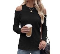 Desiumite Maglietta Donna Manica Lunga Collo Tondo Estiva Casual | Collo tondo classico, maniche lunghe protettive, taglio regular fit, ideale per estate, per stile casual