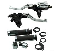 Desiumite Moto Per Frizione In Alluminio Cnc e Oiler Maniglia Sinistra per 7/8 Manubrio Freno Avendo Integrato Nero Set e Destra Pompe Compatibile Avere Montaggio