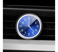 Desiumite Orologio da interno per auto, in ABS luminoso e cruscotto in metallo, per una facile installazione, compatibile con la maggior parte delle auto (opzioni nero/bianco/blu)