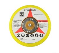 Desiumite Platorello da 125 mm da 125 mm per utensili abrasivi con gancio e anello, piastra abrasiva in materiale PU con filettatura da 5/16"-24, accessorio per utensili elettrici (giallo)