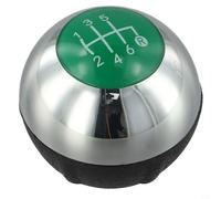 Desiumite Pomello del cambio manuale a sfera per modelli 500C 2012-2018, 6+5+R, sostituzione velocità con struttura in plastica ABS e finitura argento (verde 6)