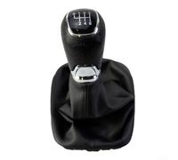 Desiumite Pomello del cambio manuale compatibile con A5 e A6 2004-2012 5/6 velocità con bagagliaio in pelle di ricambio per parti interne dell'auto (6 velocità)