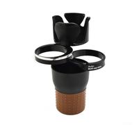 Desiumite Portabicchieri da auto multifunzione da 10,2 cm, con rotazione a 360°, per tazze da caffè, bottiglie d'acqua, telefoni e chiavi, in ABS e silicone, regolabile