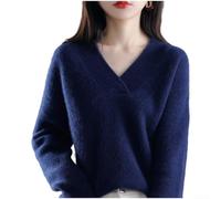 Desiumite Pullover Knit Donna Loose Fit Tessuto Elasticizzato | VestibilitÃ loose fit, tessuto elasticizzato, movimento libero, per stile casual , i corpi