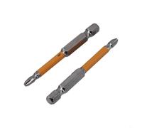Desiumite Punta per cacciavite a croce per cacciavite elettrico e codolo del trapano, punta magnetica in lega di acciaio, durezza 1/4", esagonale, Hrc62, confezione da 2 pezzi, compatibile con trapani
