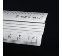 Desiumite Righello dritto in lega di alluminio, 15/20/30 cm, doppia scala metrica e strumento di misurazione imperiale, per ingegneri e disegni, set di righelli da disegno (15 cm)