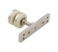 Desiumite Rullo sospeso silenzioso per porta scorrevole in legno, capacità di carico 70 kg, puleggia in lega di zinco con ruota in nylon e acciaio da 2 mm per anello, per casa (S)