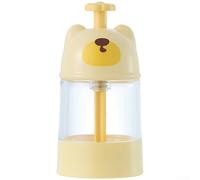 Desiumite Saliera in plastica a forma di orso con manico per condimento da cucina che eroga una sola mano design con corpo trasparente (A)