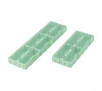 Desiumite Set di 10 custodie in plastica per parti elettroniche, organizer per componenti per viti, dadi, rondelle, rondelle di bloccaggio, resistori, condensatori, 75 x 31,5 x 21,5 mm