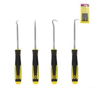 Desiumite Set di 4 pezzi di attrezzi per la rimozione di guarnizioni di tenuta dell'olio con ganci dritti a 45°/90°/135°/albero in acciaio temprato 160 mm utensili manuali per riparazione auto dis