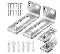 Desiumite Set di ferramenta per porte a soffietto in acciaio inox per riparazione di armadi e porte scorrevoli, compatibile con fisarmonica, fienile, porte a scomparsa - 1 confezione