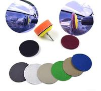 Desiumite Set di lucidatura per fari auto, 7,6 cm, con carta vetrata, rimozione graffi per fari, impermeabile, 15 pezzi