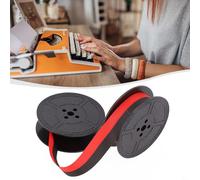 Desiumite Set di nastri di inchiostro per macchine mobili e calcolatrici, rosso e nero, doppio cerchio, nastri di ricambio in nylon resistente all'usura, confezione da 3