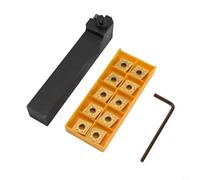 Desiumite Set di portautensili per tornitura con supporto destro in acciaio legato da 20 x 20 mm e inserti in carburo CNMG120408, adatto per tipi CNMG/CNMA/CNMM, angolo di taglio di 95 gradi