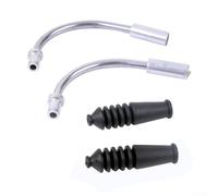 Desiumite Set di tubi guida per cavi freno a V con curva a 90° per ciclismo, lega di alluminio e acciaio inossidabile con tubo in PC e olio lubrificante, compatibile con